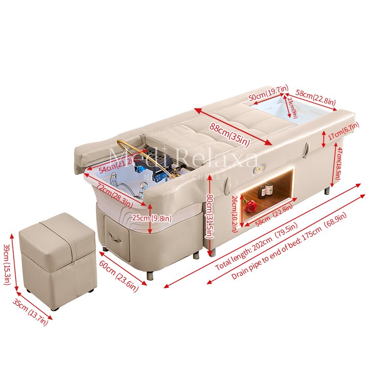 Head Spa Bed - Foot Bath Deluxe