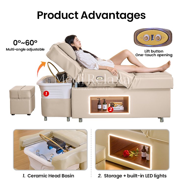 Head Spa Bed - Foot Bath Deluxe