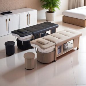 Head Spa Bed Komorebi, ceramic head spa basin and treatment table