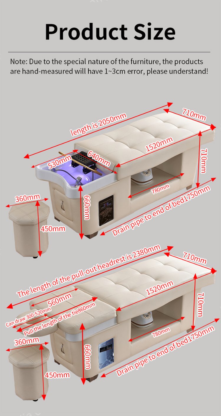 Head Spa Bed 620 detail