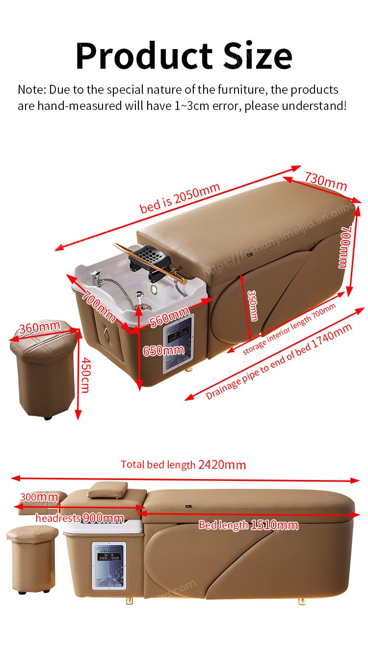 Head Spa Bed 632 detail