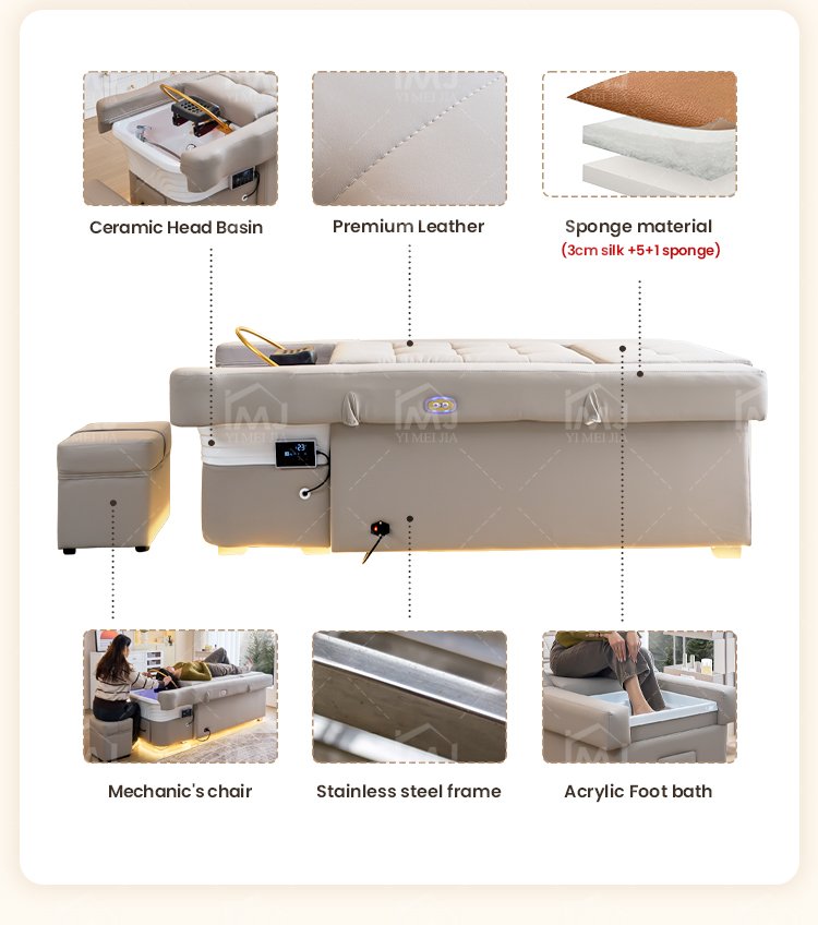 Head Spa Bed 641-2 detail
