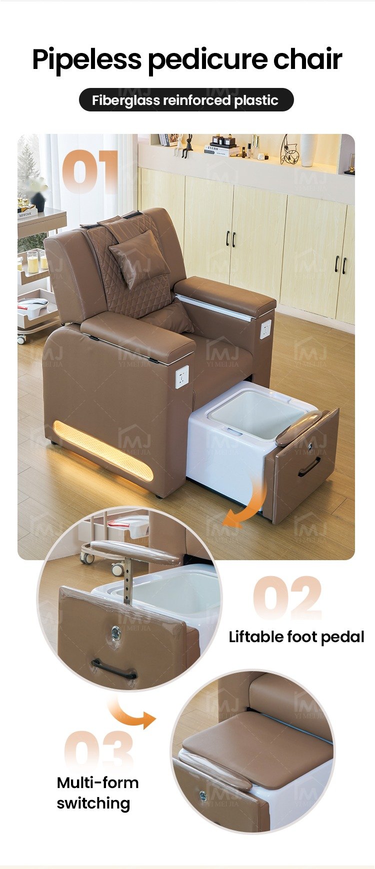 Pedicure Chair M47-2 detail