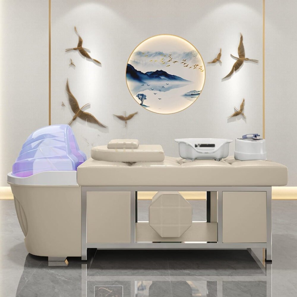 Head Spa Bed Sazanami, professional head spa equipment